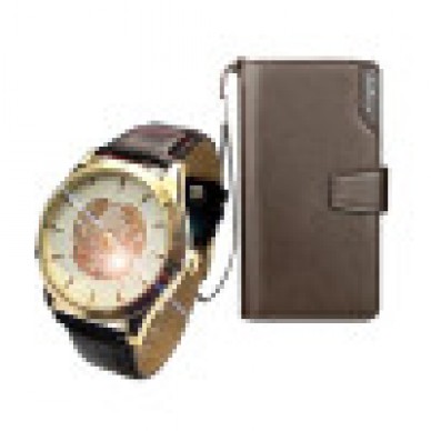 Стильные мужские часы KAZAHSTAN и портмоне в подарок
